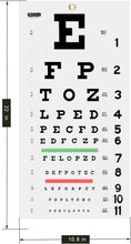 Cargar imagen en el visor de la galería, PECULA Gráfico de ojos, gráfico de ojos Snellen, gráfico de pared, gráficos de ojos con puntero manual y oclusor de ojos para exámenes oculares de 20 pies 11 x 22 pulgadas a22