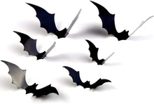 Cargar imagen en el visor de la galería, DIYASY Bats Wall Decor, 120 Pcs 3D Bat Halloween Decoration Stickers para decoración del hogar 4 tamaños