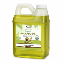 Cargar imagen en el visor de la galería, Aceite de aguacate crudo virgen extra sin refinar orgánico certificado de 4 libras/64 onzas líquidas