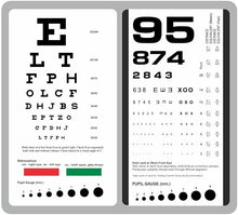 Cargar imagen en el visor de la galería, Snellen and Rosenbaum Pocket Eye Chart - a22 Paquete de 2 tarjetas