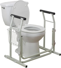Cargar imagen en el visor de la galería, Raíl de seguridad Drive Medical para inodoro, color blanco.