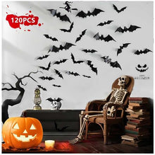 Cargar imagen en el visor de la galería, 120 unidades de Decoraciones de Murciélagos de Halloween