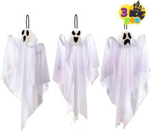 Cargar imagen en el visor de la galería, JOYIN 3 Pack Decoración de fiesta de Halloween 27.5" Fantasmas colgantes