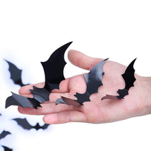 Cargar imagen en el visor de la galería, DIYASY Bats Wall Decor, 120 Pcs 3D Bat Halloween Decoration Stickers para decoración del hogar 4 tamaños