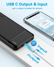 Cargar imagen en el visor de la galería, AsperX Paquete de 2 cargadores portátiles de salida USB C de 10000 mAh, cargador de batería externa de carga rápida, cargador de teléfono portátil para iPhone, Samsung, Google LG y chaleco térmico Ln23