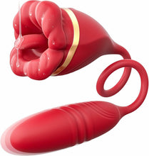 Cargar imagen en el visor de la galería, JOINLOVE Consolador de juguete rosa para mujeres, vibrador de clítoris 3 en 1 con 10 modos