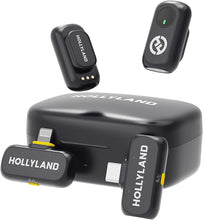 Cargar imagen en el visor de la galería, Micrófono inalámbrico Hollyland Lark A1 Mini para iPhone 14/13/12 (2TX + Lightning RX) 48kHz/24-bit