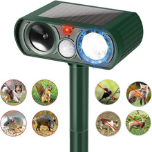 Cargar imagen en el visor de la galería, Repelente Ultrasónico Solar para Animales de Exterior