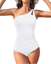 Cargar imagen en el visor de la galería, Century Star Traje de baño de una pieza de un hombro para mujeres