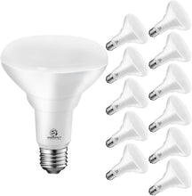 Cargar imagen en el visor de la galería, Energetic - Paquete de 12 bombillas LED empotrables BR30 de 75 W, regulables, 900 lúmenes, 2700 K blanco suave, bas e E26, luz de inundación interior para latas de 5/6 pulgadas, certificación UL A19