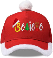 Cargar imagen en el visor de la galería, Gorro de Santa bordado Believe Merry Christmas