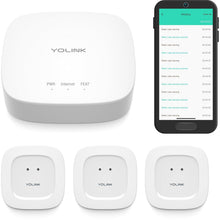 Cargar imagen en el visor de la galería, Kit de inicio de fuga de agua YoLink: Hub + 4 sensores de fuga 1 (silencioso),