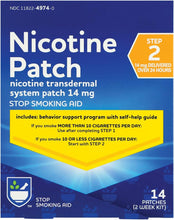 Cargar imagen en el visor de la galería, Parche para sistema transdérmico de nicotina, paso 2, 14 mg - 14 ct, parches de nicotina paso 2 | Dejar de fumar, ayuda para dejar de fumar | Parche de nicotina | Información adicional del ln23