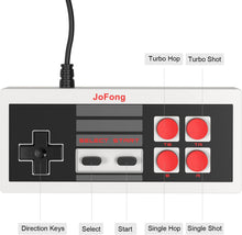 Cargar imagen en el visor de la galería, JoFong Controlador retro clásico, adecuado para AV 620, HD 621 HD 821 consolas de juegos clásicas Plug and Play con cable de video Gamepad-9 Pin Plug and Play, 2 paquetes, controlador 620-621 A19