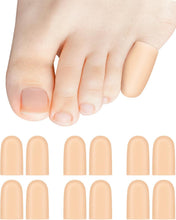 Cargar imagen en el visor de la galería, Paquete de 12 fundas protectoras de silicona para los dedos de los pies meñiques para mujeres y hombres