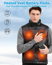 Cargar imagen en el visor de la galería, AsperX Paquete de 2 cargadores portátiles de salida USB C de 10000 mAh, cargador de batería externa de carga rápida, cargador de teléfono portátil para iPhone, Samsung, Google LG y chaleco térmico Ln23