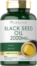 Cargar imagen en el visor de la galería, Carlyle - Cápsulas de Aceite de Semilla Negra en Gel | 2000mg | 70 Píldoras | para Mujeres y Hombres