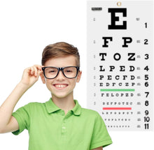 Cargar imagen en el visor de la galería, PECULA Gráfico de ojos, gráfico de ojo de Snellen, gráfico de pared, ln25 gráficos oculares para exámenes oculares de 20 pies 11 x 22 pulgadas.