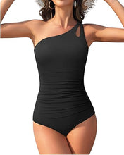 Cargar imagen en el visor de la galería, Century Star Traje de baño de una pieza de un hombro para mujeres