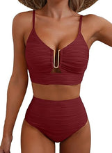 Cargar imagen en el visor de la galería, Herseas - Conjunto de bikini de 2 piezas con aro en U