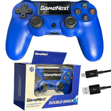Cargar imagen en el visor de la galería, GameNext Blue Wireless Controller for P-S4, Blue 1000mAh Battery and 3.5mm Audio Jack, V2 Gamepad Joystick Compatible with PS4/Slim/Pro and Windows PC! A19