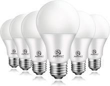 Cargar imagen en el visor de la galería, E ENERGETIC LIGHTING Bombillas LED de luz diurna A19, bombillas de luz de 8.5 W equivalentes a 60 vatios, no regulables, 6 paquetes A19