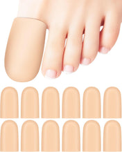 Cargar imagen en el visor de la galería, Paquete de 12 fundas protectoras de silicona para los dedos de los pies meñiques para mujeres y hombres