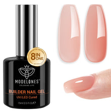 Cargar imagen en el visor de la galería, Gel de uñas Builder de Modelones, 7-en-One Clear Builder para uñas, curado con LED