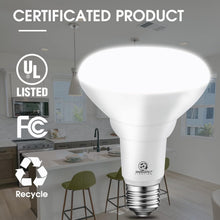 Cargar imagen en el visor de la galería, Energetic - Paquete de 12 bombillas LED empotrables BR30, 1100 lúmenes, equivalente a 85 W, regulables, blanco suave de 2700 K, luces de inundación para interiores para latas empotradas, certificación A19