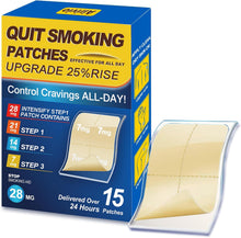 Cargar imagen en el visor de la galería, Parches de nicotina Paso 1+ (28 mg) | Parches para dejar de fumar y dejar de fumar | Ajustable 7/14/21 mg