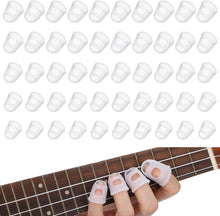 Cargar imagen en el visor de la galería, 50 fundas para dedos de guitarra, protectores de silicona antideslizantes y transpirables para dedos de guitarra para tocar guitarras
