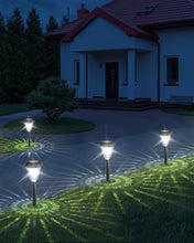 Cargar imagen en el visor de la galería, Rumiom Luces solares para caminos al aire libre, paquete de 8 luces solares LED para exteriores, impermeables, luz solar para camino de encendido/apagado..a21. Color:8 Número de artículos:Blanco