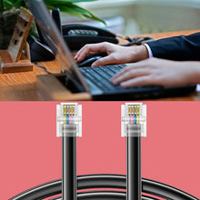 Cargar imagen en el visor de la galería, Vthahaby Paquete de 3 cables de extensión de teléfono fijo de 6 pies con enchufe RJ-11 6P4C