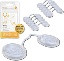 Cargar imagen en el visor de la galería, Filtros nasales O2 con filtración 3M - Pantallas nasales para alergias, polvo y humo
