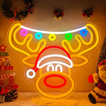 Cargar imagen en el visor de la galería, Cartel de neón de Papá Noel