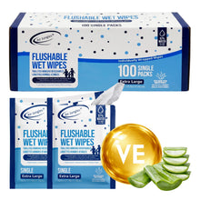 Cargar imagen en el visor de la galería, Toallitas desechables envueltas individualmente 97% de agua, XL 7 x 7 pulgadas