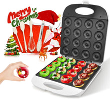 Cargar imagen en el visor de la galería, DSP Mini máquina de donas todo en uno, antiadherente, de tacto fresco para 16 mini donas, 1400 W, ln24 perfecta para desayunos, aperitivos y postres