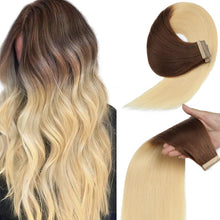 Cargar imagen en el visor de la galería, Extensiones de cabello humano con cinta