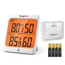 Cargar imagen en el visor de la galería, Termómetro humedad monitor con indicador de temperatura y medidor de humedad Thermopro tp60, interior y exterior, digital inalámbrico, alcance 200 ft