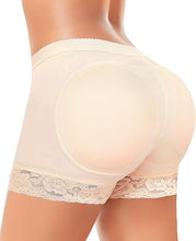 Cargar imagen en el visor de la galería, Ropa interior acolchada para mujer con levantamiento de glúteos