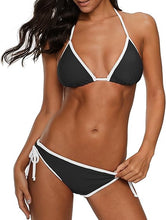 Cargar imagen en el visor de la galería, Traje de baño de dos piezas en triángulo de bikini con cordones