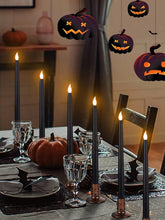 Cargar imagen en el visor de la galería, Alphatool 6 Packs Halloween Velas sin llama LED negras con bases