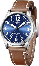 Cargar imagen en el visor de la galería, Relojes militares analógicos CIVO para hombre: relojes para hombre a21 resistentes al agua para el campo - Relojes militares para hombre