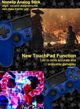 Cargar imagen en el visor de la galería, GameNext Blue Wireless Controller for P-S4, Blue 1000mAh Battery and 3.5mm Audio Jack, V2 Gamepad Joystick Compatible with PS4/Slim/Pro and Windows PC! A19