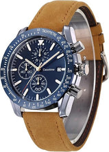 Cargar imagen en el visor de la galería, Reloje para hombre, cronógrafo con correa azul