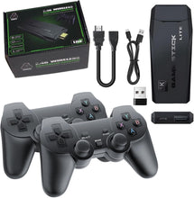 Cargar imagen en el visor de la galería, Palo de juegos retro, consola de juegos retro inalámbrica con 9 emuladores integrados, más de 20000 juegos, salida HDMI 4K, controladores inalámbricos de 0.08 oz, videojuegos Plug and Retro Play para A19