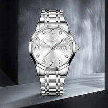 Cargar imagen en el visor de la galería, Relojes para hombre, esfera grande para hombre, relojes de acero inoxidable para hombre, relojes analógicos de cuarzo para hombre, A21 relojes impermeables con números romanos, relojes para hombre,