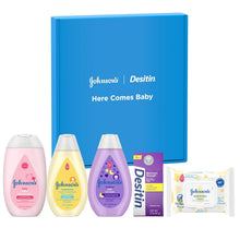 Cargar imagen en el visor de la galería, Johnson's Baby Aquí Viene Bebé - Set de regalo para bebés