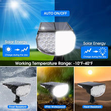 Cargar imagen en el visor de la galería, E ENERGETIC LIGHTING Luces solares para exteriores, impermeables, IP68, 4 modos de iluminación, energía solar, para jardín, patio, luces solares para Navidad, paisaje exterior, paquete de 4 (luz A19