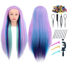 Cargar imagen en el visor de la galería, Cabeza de Entrenamiento 26"-28'' Cabeza de Maniquí con Cabello